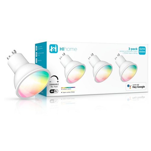 Hihome smart WiFi GU10 RGBW spot 3-pack
