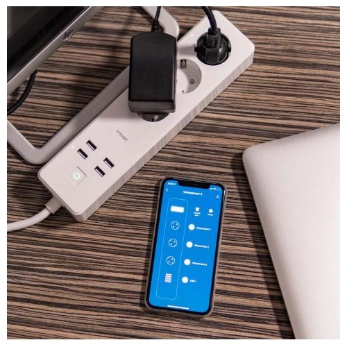 Slim WiFi stekkerblok 3.600 watt met USB poorten Idinio