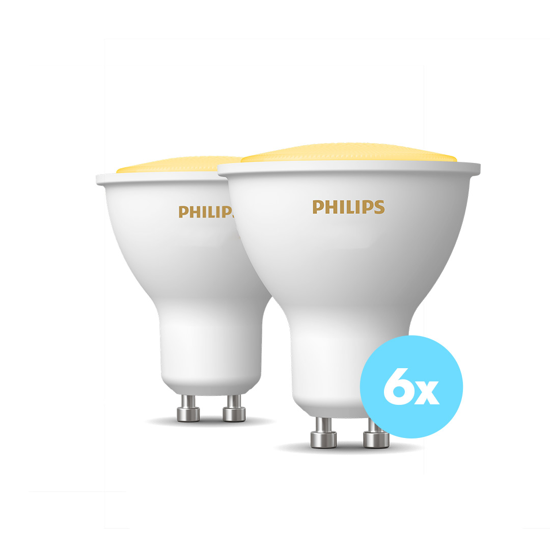 Philips Hue GU10 White Ambiance 6-pack