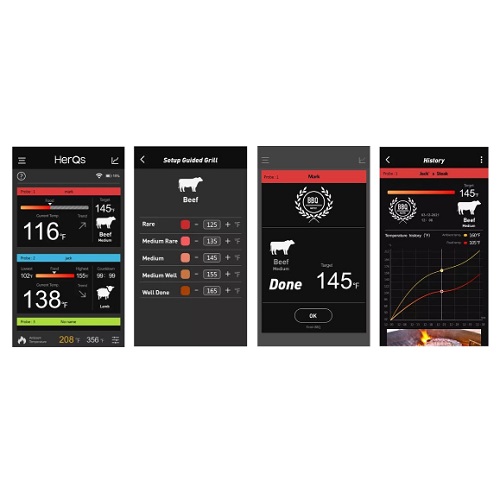 HerQs Connected Digital Dome Thermometer