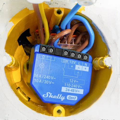Shelly 1 Gen3 Wifi & Bluetooth Relais Schakelaar