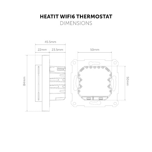 Heatit WiFi6 Thermostaat Mat Zwart