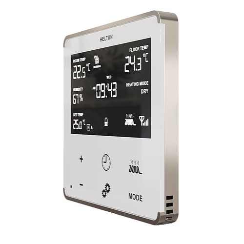 Heltun Wandthermostaat Z-Wave Plus wit-zilver