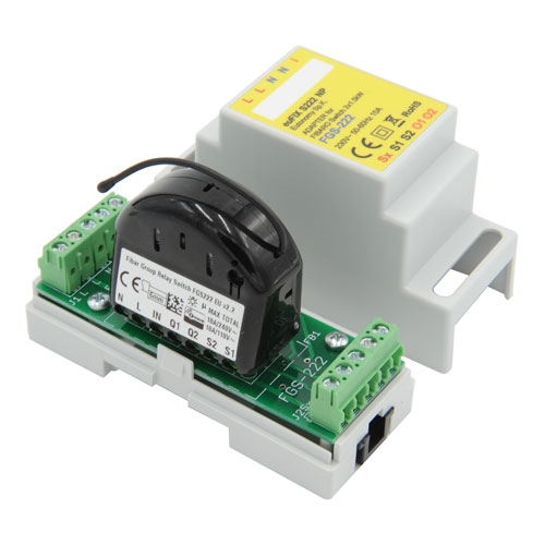 Eutonomy Dinrail behuizing Fgs-222 Dubbel Relais Np