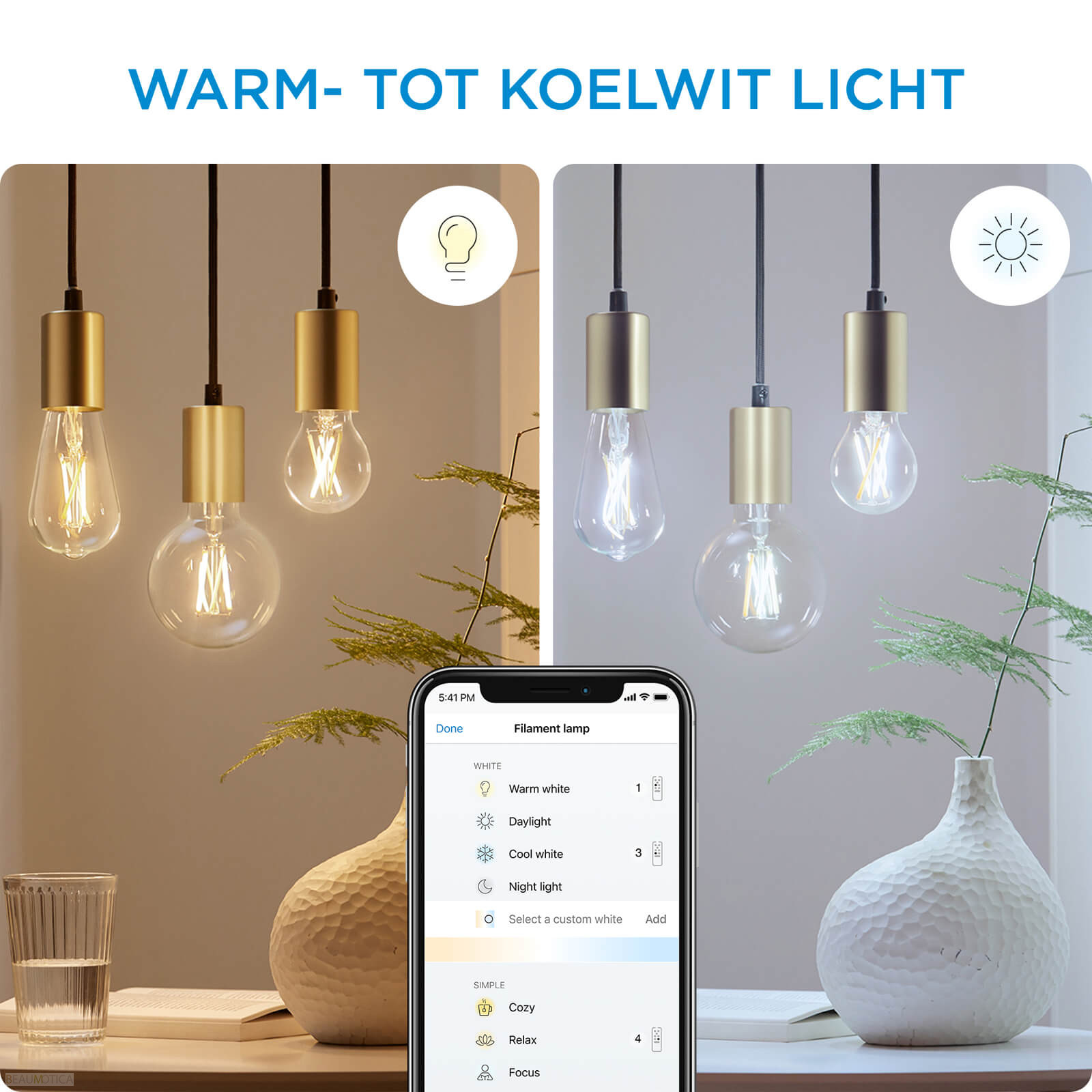 WiZ E27 Filament Edisonlamp Tunable White 2-Pack