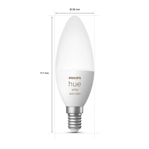 Philips Hue White and Color Ambiance E14 single bulb