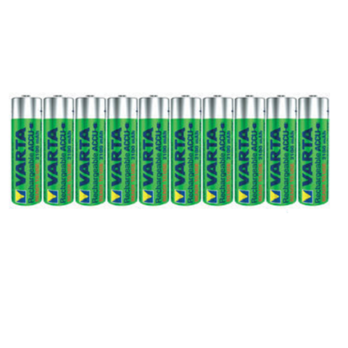 Varta Aa Chargeable Penlite Batteries 10 Pack