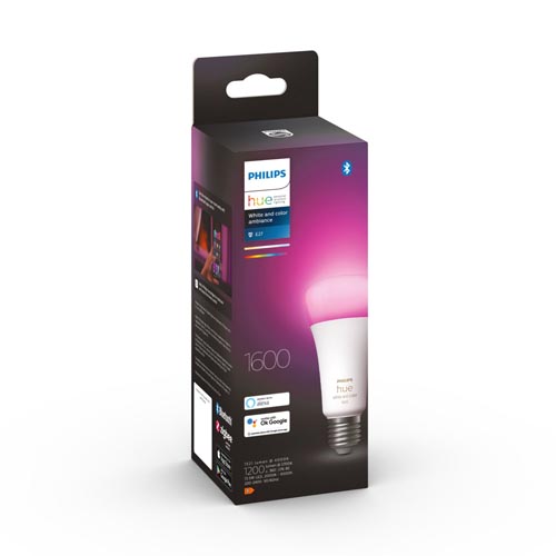 Philips HUE E27 lamp WCA 1200 lumen packaging
