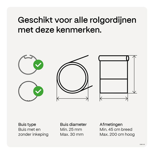 Motionblinds Retrofit Rolgordijnmotor 433MHz WiFi Bridge