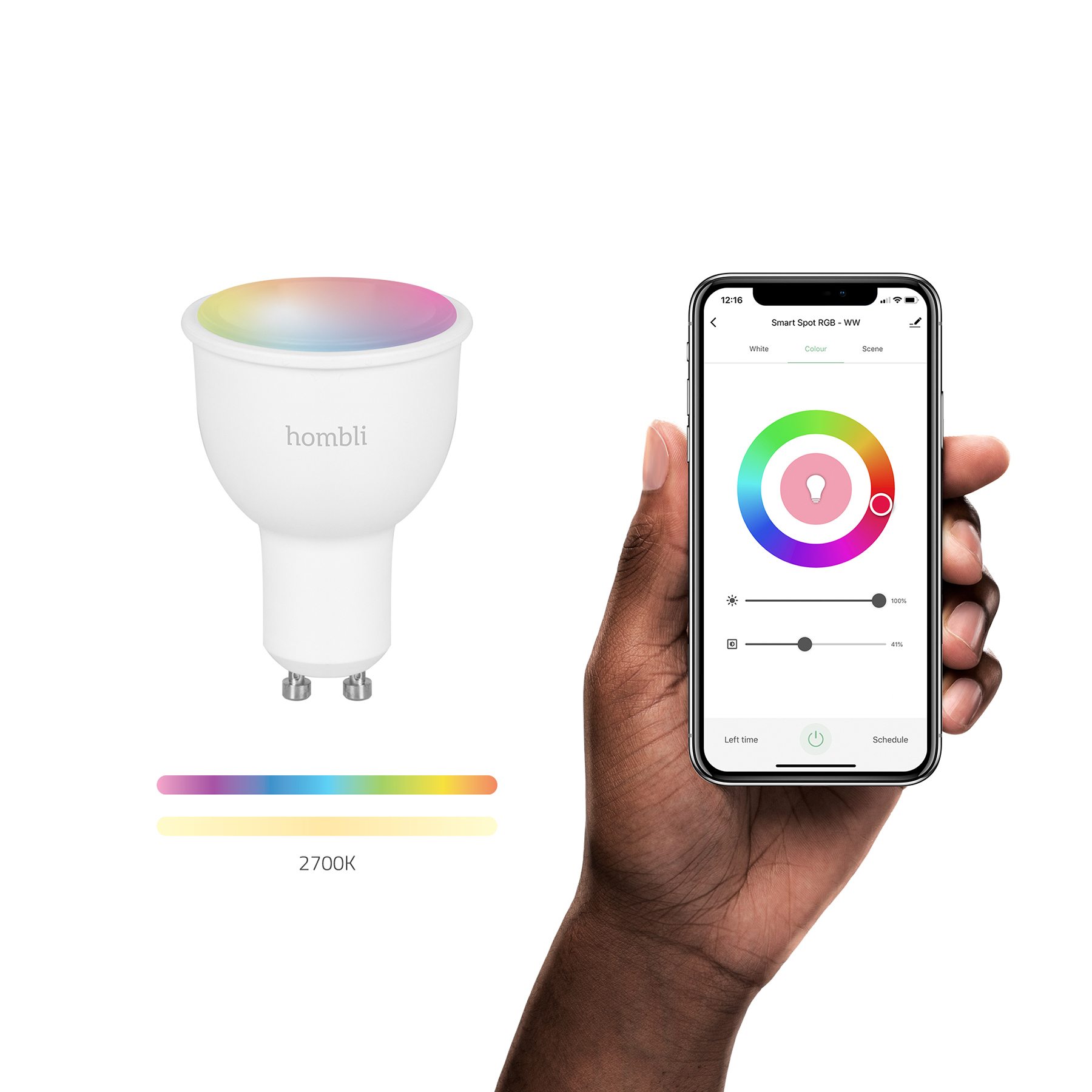 Hombli GU10 Slimme Spot GU10 5W RGB + WW