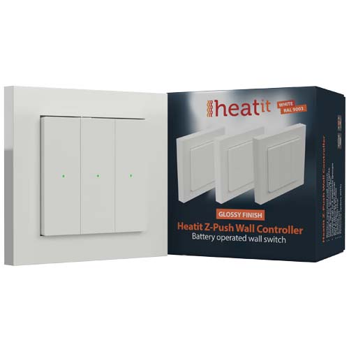 Heatit Z-push Wall Controller Z-wave RAL 9003