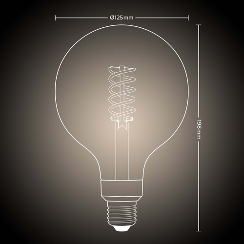 Philips Hue E27 Filament lamp Globe White XL