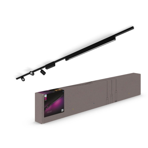 Philips Hue Perifo Basisset 3-spot en Lichtbalk zwart 