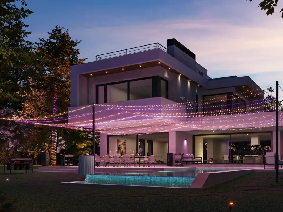Philips Hue Festavia lichtslinger buiten