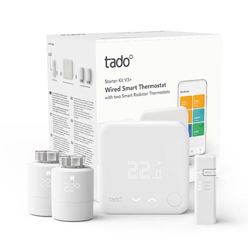 tado° Slimme Thermostaat V3+ starterkit met 2 slimme radiatorknoppen