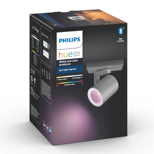 Philips Hue GU10 Argenta White Color Ambiance Opbouwspot Aluminium