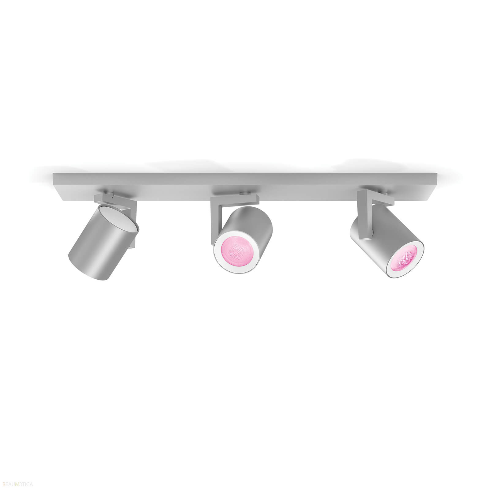 Philips Hue GU10 Argenta White Color Ambiance Opbouwspot 3-spots Aluminium