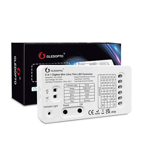 Gledopto 5 in 1 RGBW+CCT Zigbee LED controller