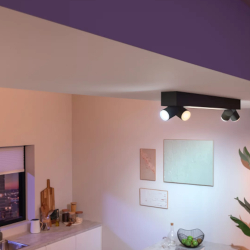 Philips Hue Centris White Color Ambiance Opbouwspot 4 Zwart Afbeelding