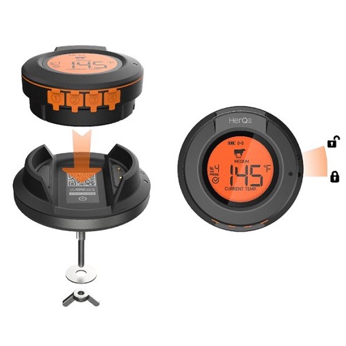HerQs Connected Digital Dome Thermometer
