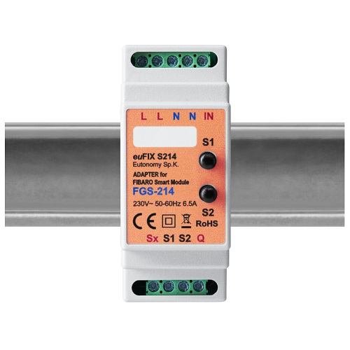 Eutonomy Dinrail behuizing Fgs-214 met pushbuttons