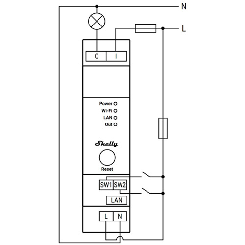 Shelly pro 1pm aansluitschema