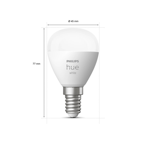 Philips Hue E14 White Lamp Kogellamp