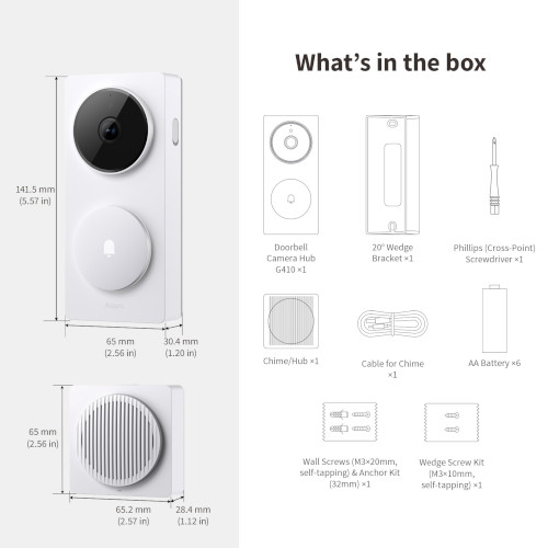 Aqara Smart Video Doorbell Hub G410 Select Wit