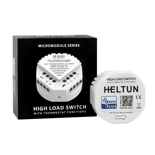 Heltun High load inbouw switch 3.600 watt Z-wave Plus met stroommeting