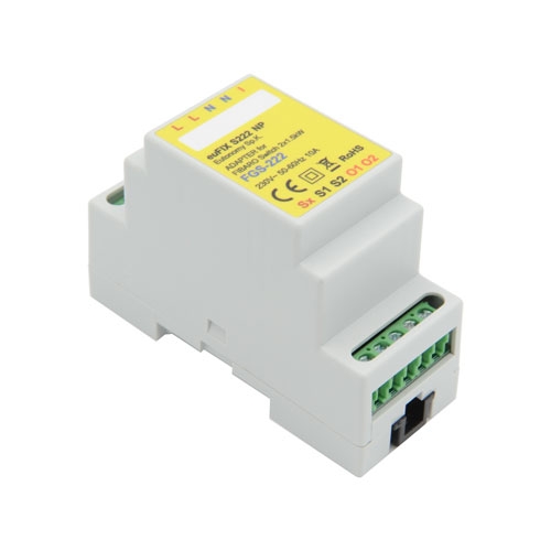 Eutonomy Dinrail behuizing Fgs-222 Dubbel Relais Np