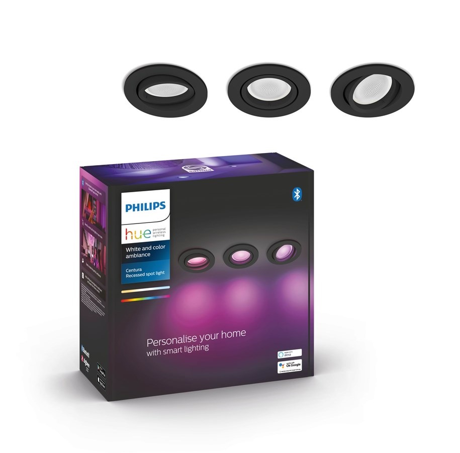 Philips Hue Centura Rond Inbouwspot zwart 1x4.2W