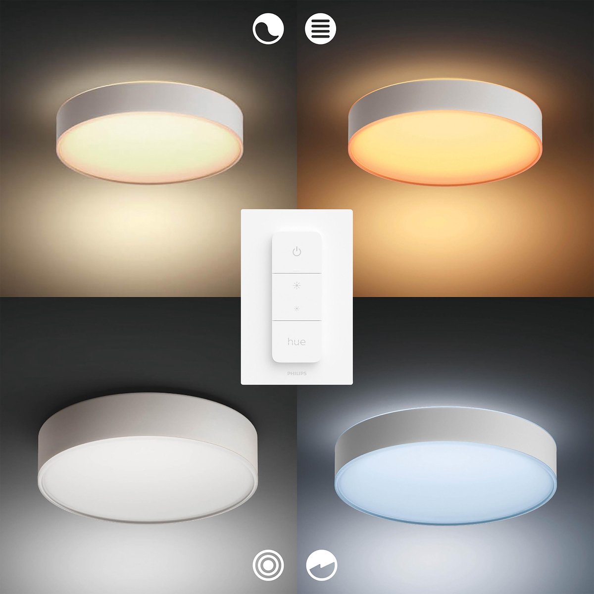 Philips Hue Enrave Medium White Ambiance Plafondlamp Wit