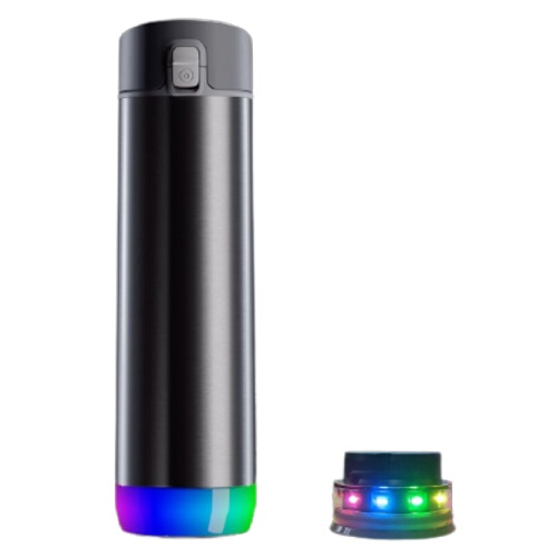 Hidrate Spark Steel slimme waterfles (500 ml) - straw black