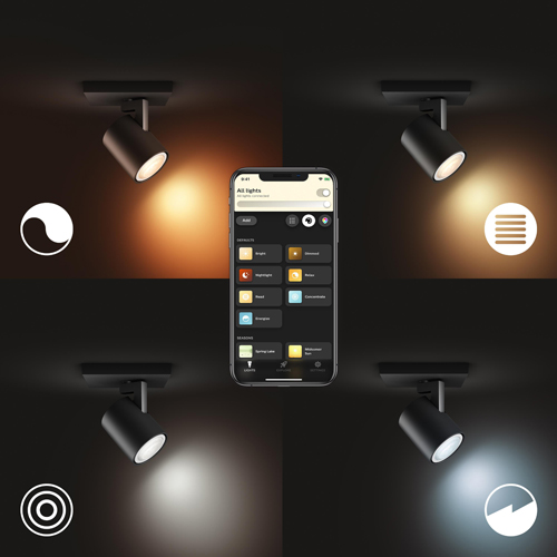 Philips Hue Wandspot Runner White Ambiance Zwart