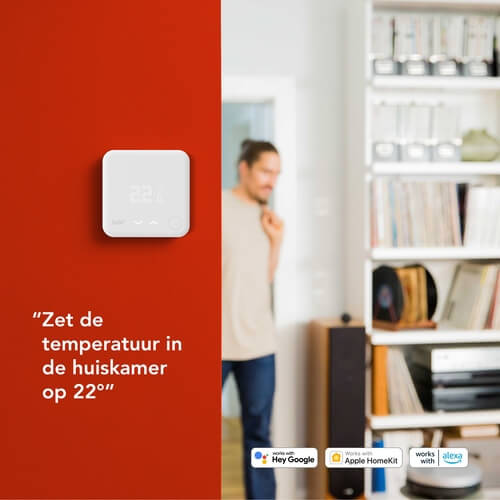 tado° Starterskit Bedrade Slimme Thermostaat V3+ voicecontrol Black Edition