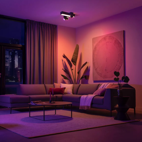 Philips Hue Centris White Color Ambiance Opbouwspot 3 Kruisvormig Zwart Afbeelding