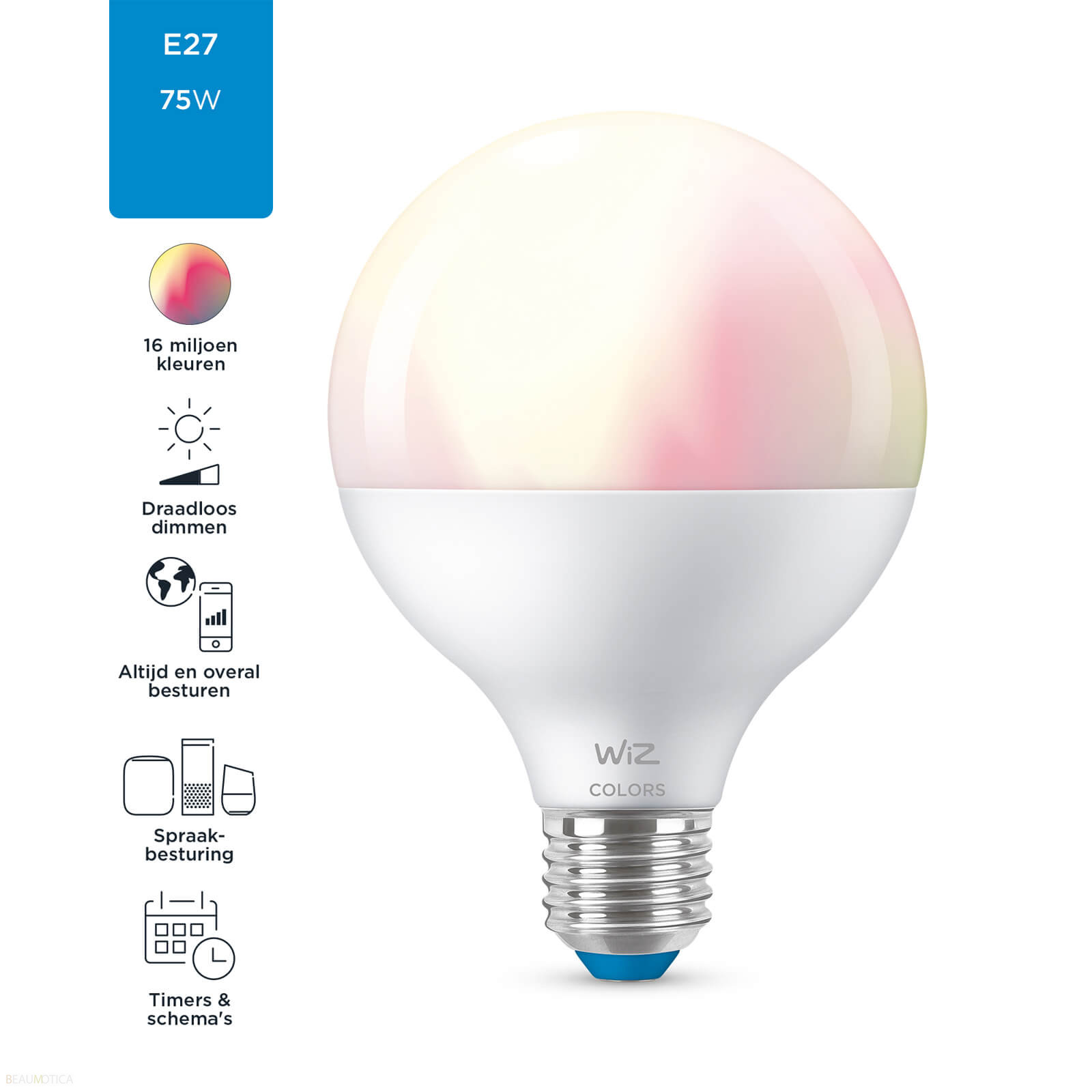 WiZ G95/E27 Globe Lamp Tunable White and Color