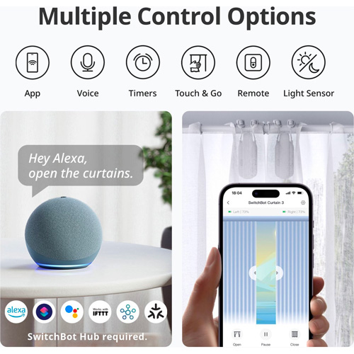 Switchbot Curtain 3 slimme gordijnmotor voor roede