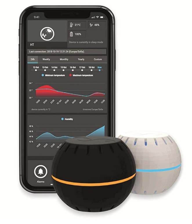 Shelly H&T Wifi vocht en temperatuur sensor zwart