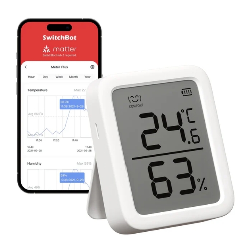 Switchbot Meter Plus Temperatuur- & Vochtsensor Switchbot Meter Plus Temperatuur- & Vochtsensor Afbeelding