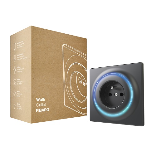 FIBARO Walli Outlet Type E Antraciet 3680W 