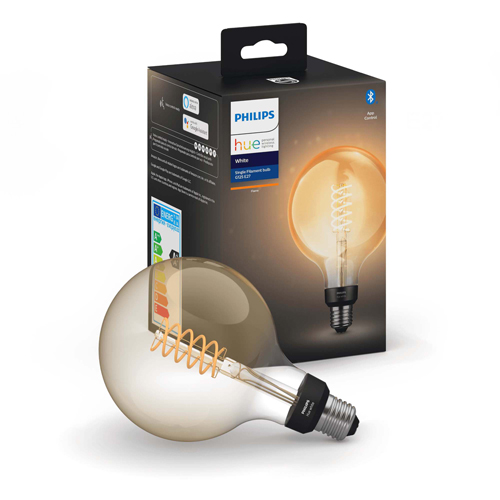 Philips Hue E27 White Lamp Globe G125 Filament XL Demo
