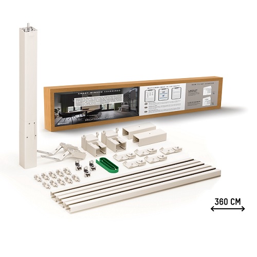 Slimme gordijnmotor en rails 360 cm