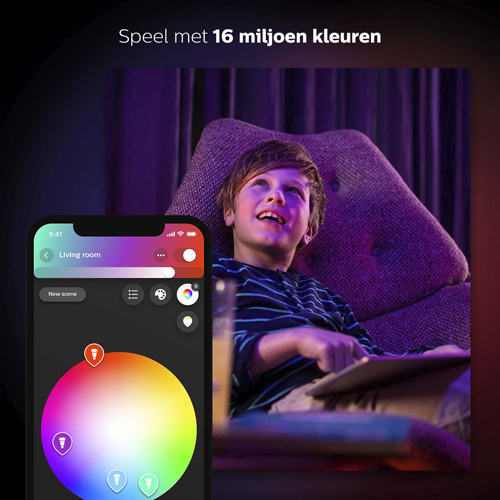 Philips Hue Starter Pack 3 E27 Color Lampen 2 Schakelaars + Bridge
