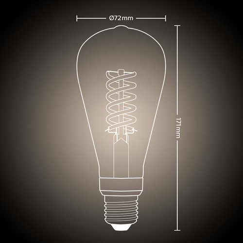 Philips Hue E27 Filament Lamp White Edison XL