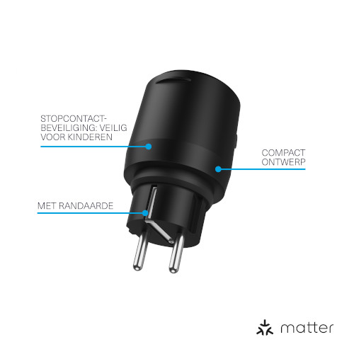 KlikAanKlikUit Slimme Matter Buiten Stekker 2300W Matter Over WiFi & 433MHz - MAGC-2300