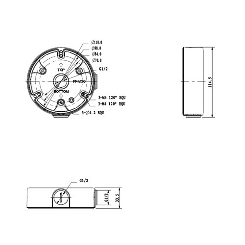 Dahua Waterdichte Montagedoos Pfa136