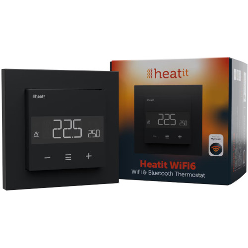 Heatit WiFi6 Thermostaat Mat Zwart