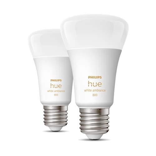 Philips Hue E27 White Ambiance lamp DUO pack 8719514328242 white