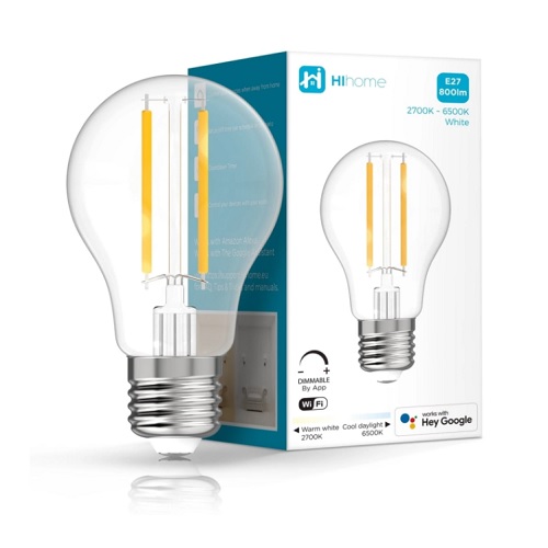 Hihome smart WiFi E27 Filament lamp packaging